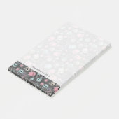 Skulls en harten op zwarte achtergrond post-it® notes (Schuin)