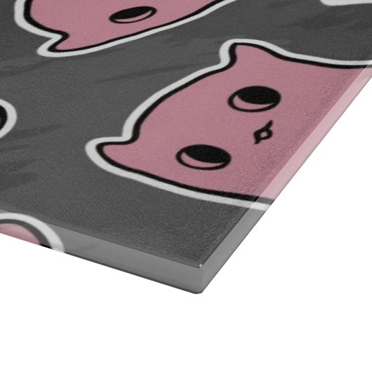 Skulls en harten op zwarte achtergrond snijplank (Hoek)