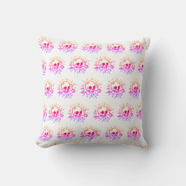Skulls en Hearts Pillow met Kleur REVERSIBLE Kussen