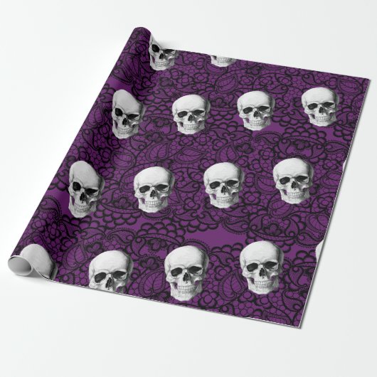 Skulls en kant cadeaupapier (Uitgerold)