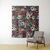 Skulls en kronen wandkleed (In situ)