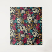 Skulls en kronen wandkleed (Voorkant)