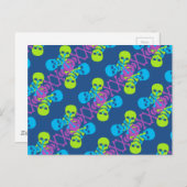 Skulls en kruisgraten briefkaart (Voorkant / Achterkant)
