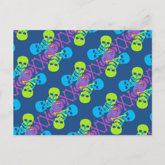 Skulls en kruisgraten briefkaart (Voorkant)