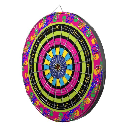 Skulls en kruisgraten dartbord (Voorkant Rechts)