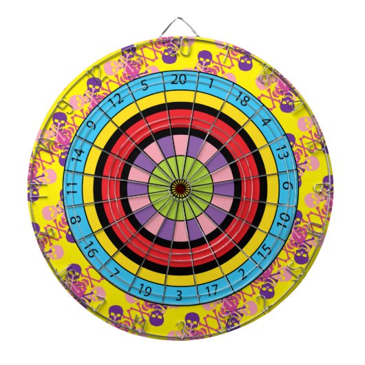 Skulls en kruisgraten dartbord (Voorkant)