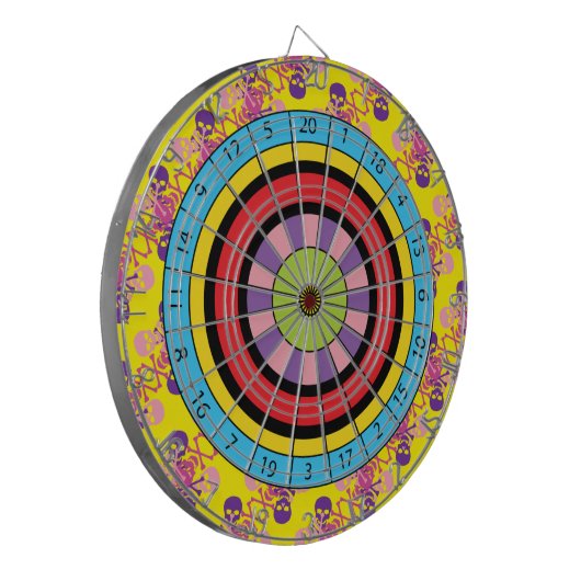 Skulls en kruisgraten dartbord (Voorkant Links)