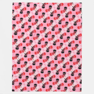 Skulls en kruisgraten fleece deken