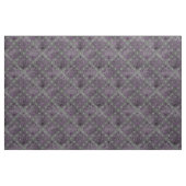 Skulls en Paarse Damask op Grey Stof (Yard (91,4 cm))