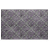 Skulls en Paarse Damask op Grey Stof (Fat Quarter)
