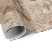 Skulls en paddenstoelen op bruin cadeaupapier (Rol Hoek)