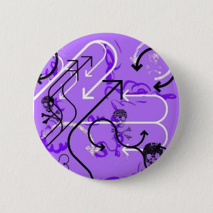 Skulls en pijlen. ronde button 5,7 cm