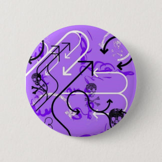 Skulls en pijlen. ronde button 5,7 cm