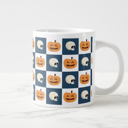 Skulls en pompoenen grote koffiekop (Rechts)