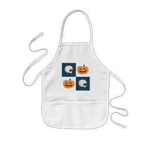 Skulls en pompoenen kinder schort