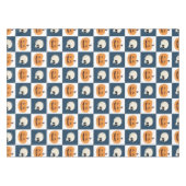 Skulls en pompoenen tafelkleed (Voorkant (Horizontaal))