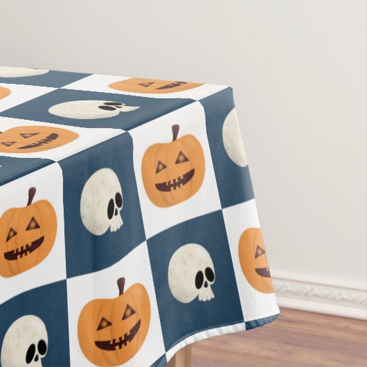 Skulls en pompoenen tafelkleed (Voorbeeld)