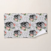 Skulls en roze rozen bad handdoek (Handdoek)