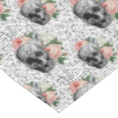 Skulls en roze rozen tafelkleed (Gekanteld)