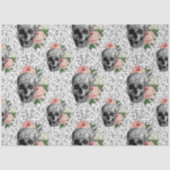 Skulls en roze rozen tissuepapier (Voorkant)