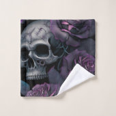 Skulls en Rozen Bad Handdoek (Wasdoekje)