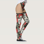 Skulls en Rozen (Lace Up) Leggings (Rechts)