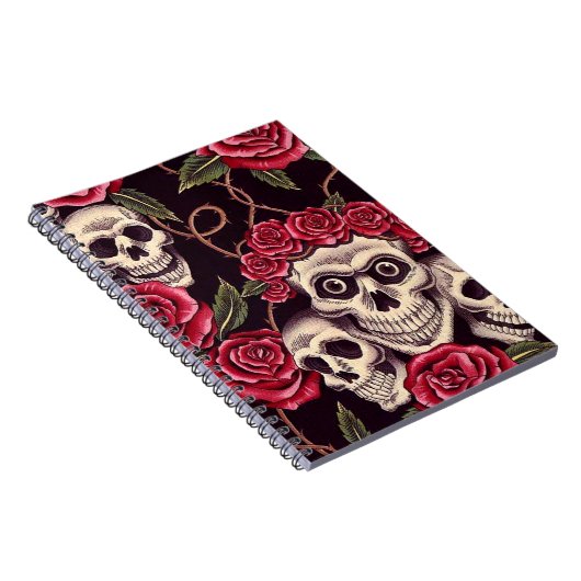 Skulls en Rozen Notitieboek (Rechterzijde)