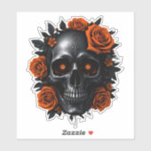 Skulls en Rozen Sticker (Vel)