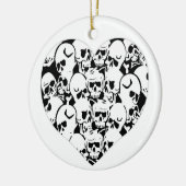 Skulls en Skulls Black Keramisch Ornament (Links)