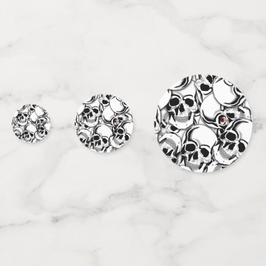 Skulls en Spiderwebs Halloween Mix Confetti (Voorkanten)