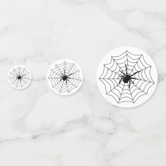 Skulls en Spiderwebs Halloween Mix Confetti (Achterkanten)