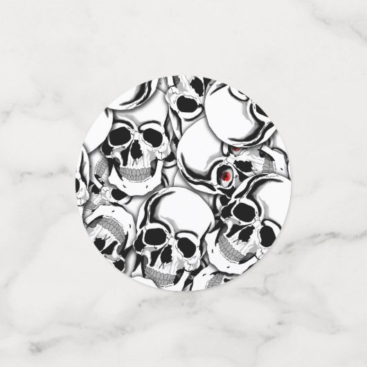 Skulls en Spiderwebs Halloween Mix Confetti (Kleine voorkant)