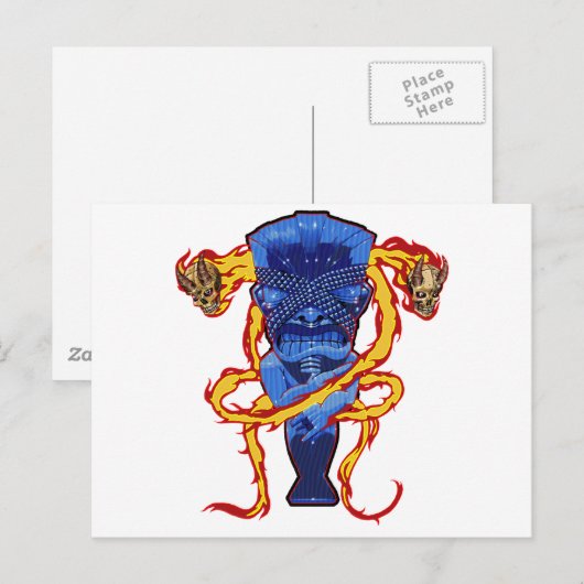 Skulls en Tikis Briefkaart (Voorkant / Achterkant)