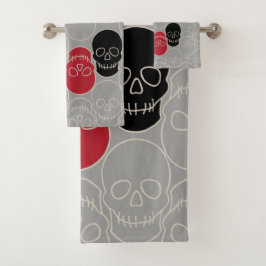 Skulls - Ghost Grey en Bone White Bad Handdoek