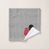 Skulls - Ghost Grey en Bone White Bad Handdoek (Wasdoekje)