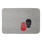 Skulls - Ghost Grey en Bone White Badmat (Voorkant)