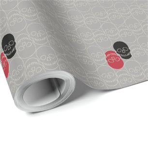 Skulls - Ghost Grey en Bone White Cadeaupapier