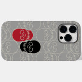 Skulls - Ghost Grey en Bone White Case-Mate iPhone Case (Achterkant (horizontaal))