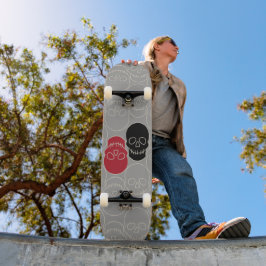 Skulls - Ghost Grey en Bone White Persoonlijk Skateboard