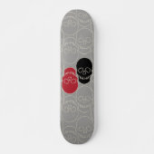 Skulls - Ghost Grey en Bone White Persoonlijk Skateboard (Voorkant)