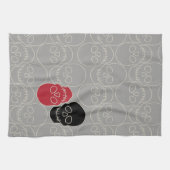Skulls - Ghost Grey en Bone White Theedoek (Horizontaal)
