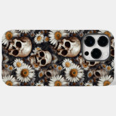 Skulls Gothic Daisy Flower Pattern Case-Mate iPhone Case (Achterkant (horizontaal))