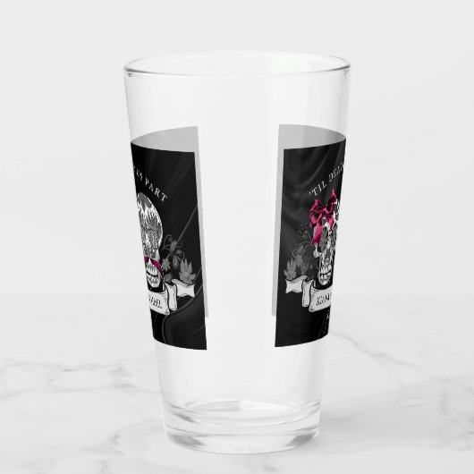 Skulls Gothic Hallowedding Burgundy ID866 Glas (Links)