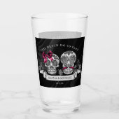 Skulls Gothic Hallowedding Burgundy ID866 Glas (Voorkant)