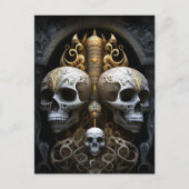 Skulls Gothic Horror Gothic Surreal Art Briefkaart (Voorkant)