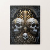 Skulls Gothic Horror Gothic Surreal Art Legpuzzel (Verticaal)