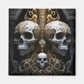 Skulls Gothic Horror Gothic Surreal Art Magneet (Voorkant)