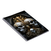 Skulls Gothic Horror Gothic Surreal Art Notitieboek (Rechterzijde)