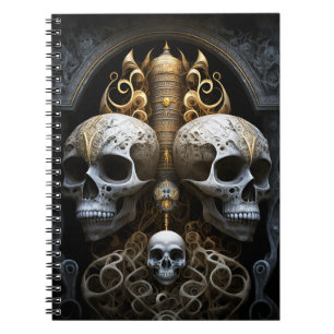 Skulls Gothic Horror Gothic Surreal Art Notitieboek