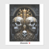 Skulls Gothic Horror Gothic Surreal Art Sticker (Vel)